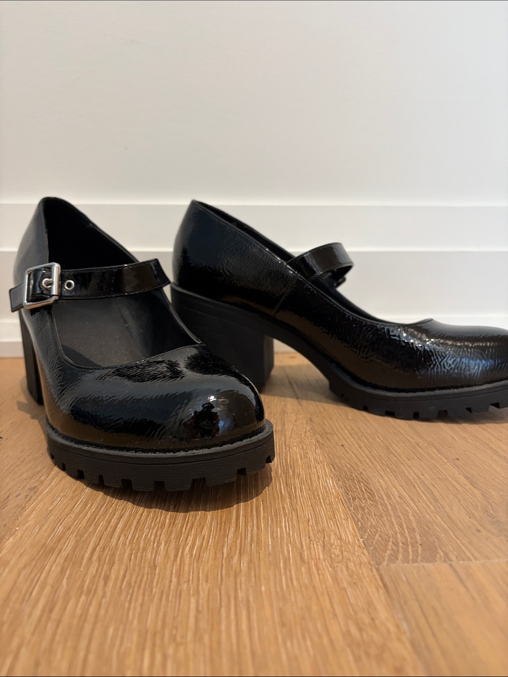 Dirty Laundry Black Patent Block Heel Mary Jane *Brand New*